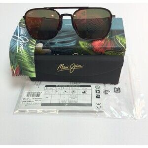 New Maui Jim Keokea MJ0447S 003 Polarized Sunglasses Red Mirror L Made In Japan